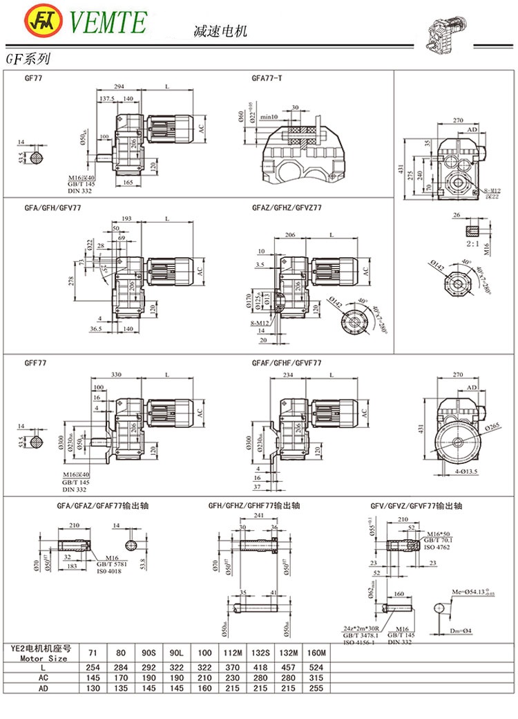 F77減速機圖紙,F05平行軸減速電機尺寸圖