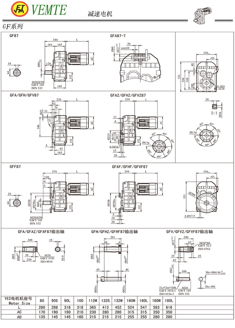 F87減速機圖紙,F06平行軸減速電機尺寸圖